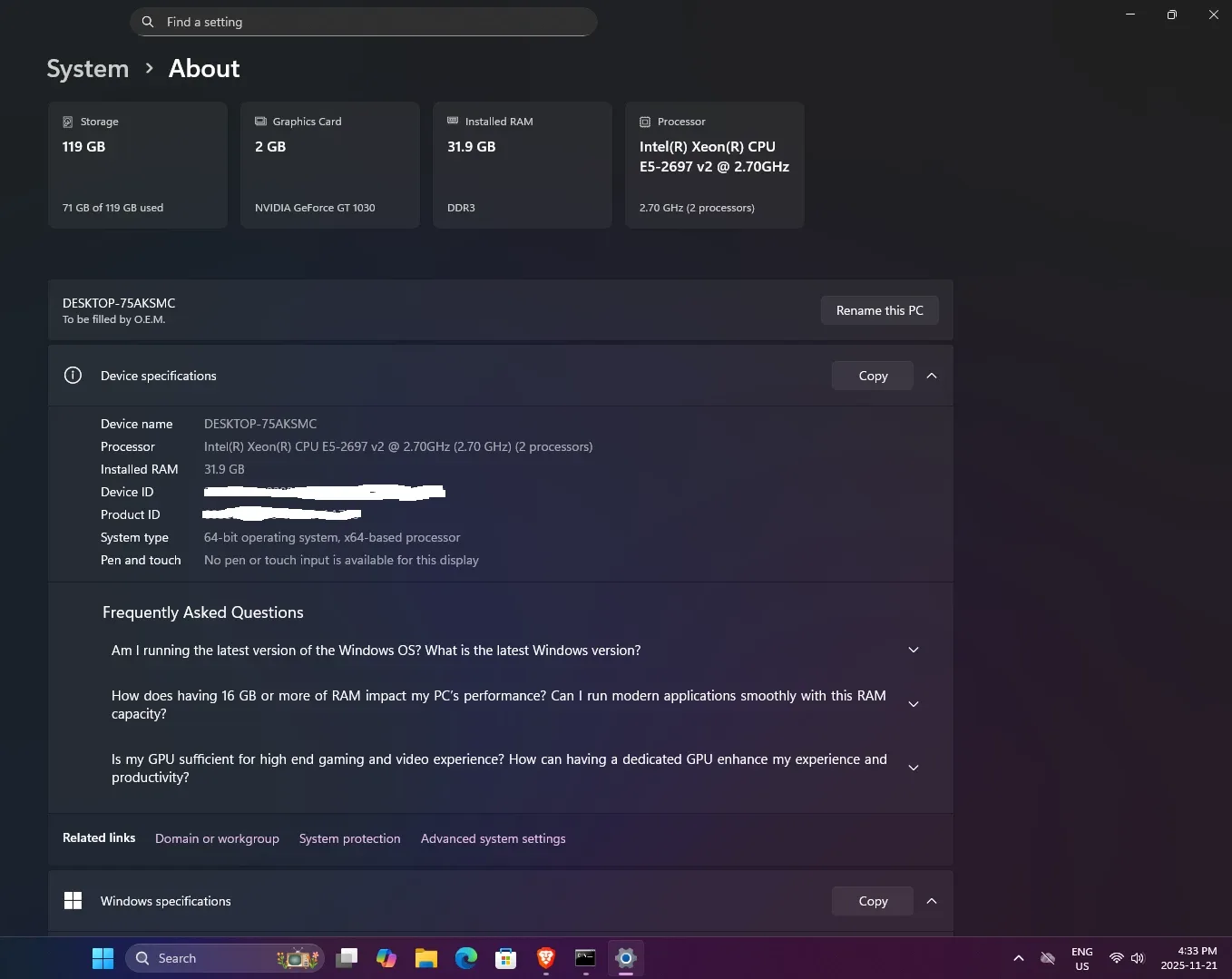 Gaming Motherboard + 2 Server CPUs + 32GB Server RAM + GPU image indicator(4)
