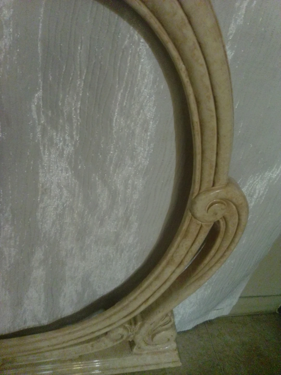 Ornate Cream-Colored Mirror Frame - photo 3