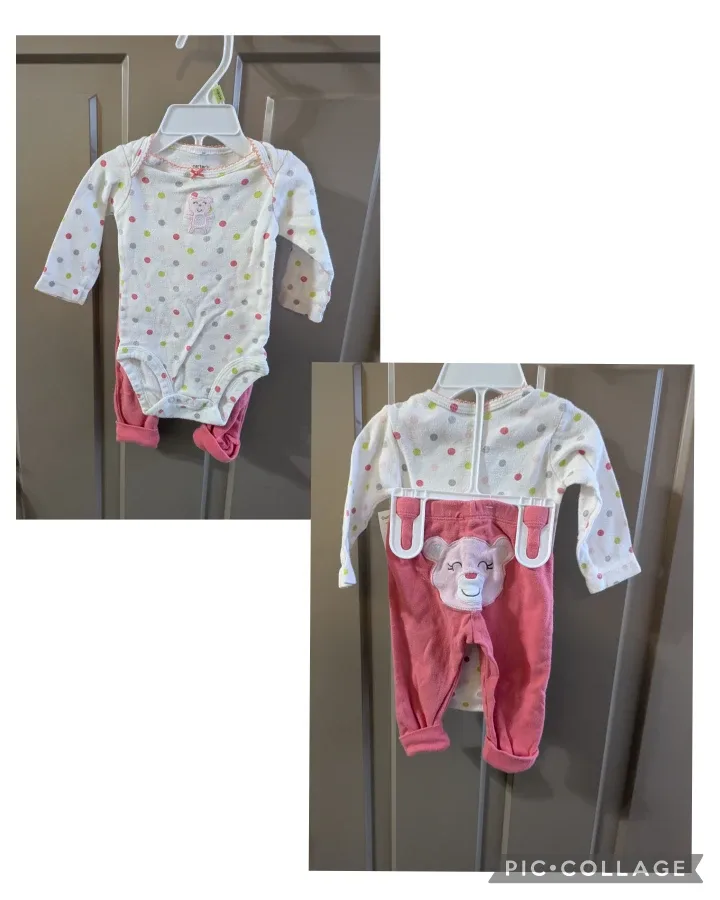 Girls sz 6 months outfits $3 each image indicator(2)