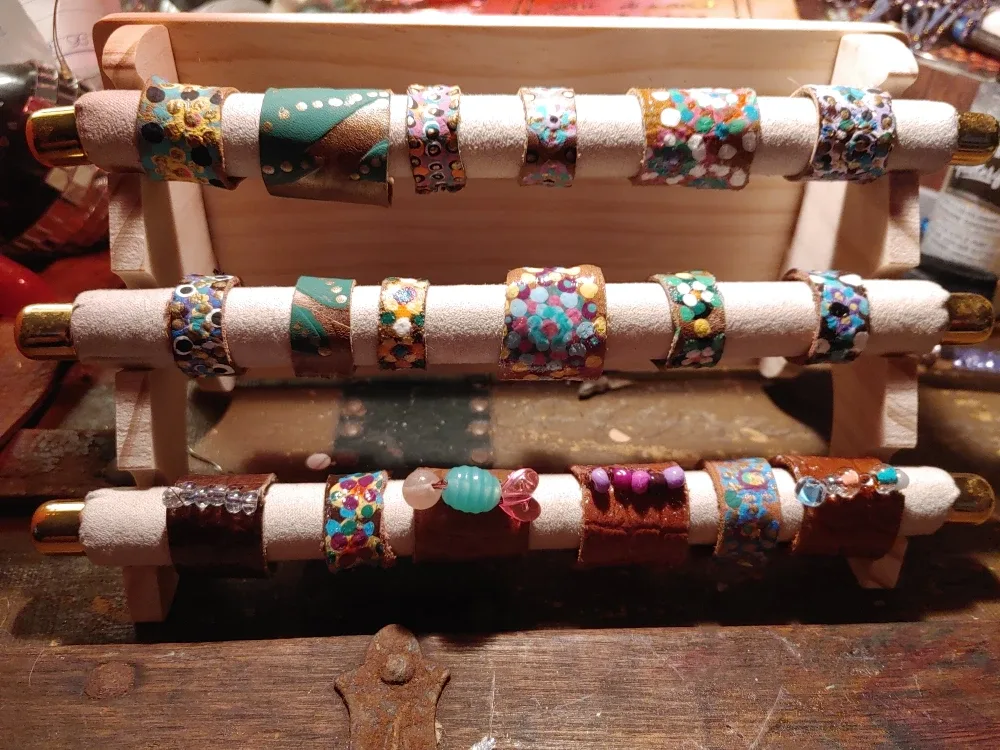 Handmade Leather Rings - Unique Designs