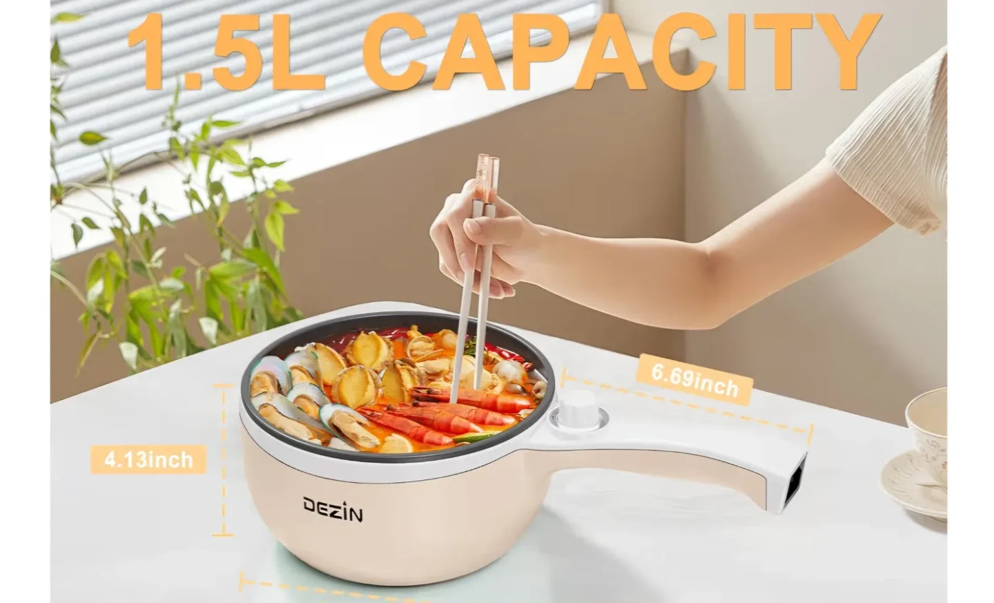 DEZIN Electric Hot Pot - 1.5L Capacity image indicator(2)
