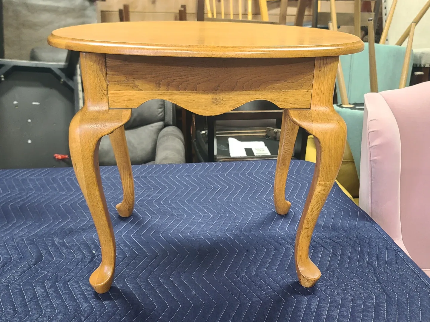 Round Wooden Side Table