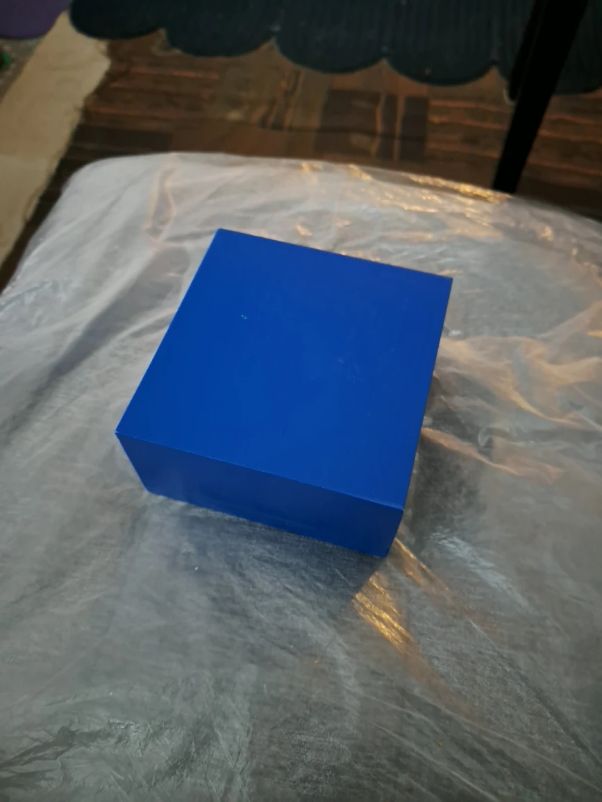 Royal Blue Wooden Box with Sliding Lid - photo 3