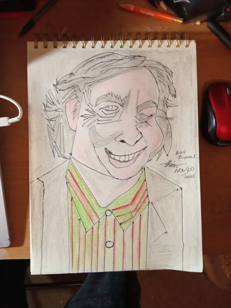 Niel Diamond Drawing Illustration by Custom Artist Sherwin image indicator(2)