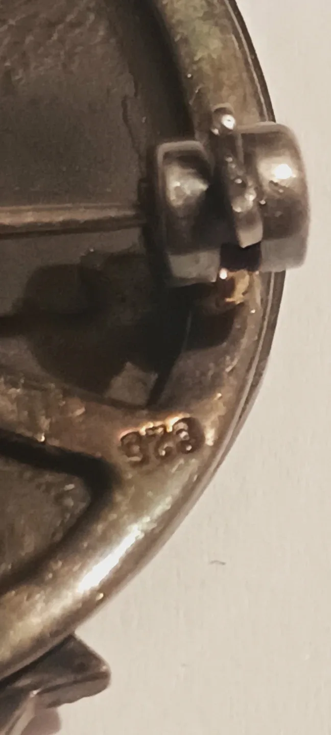 Sterling Silver Marcasite Crescent Moon Star Brooch image indicator(4)