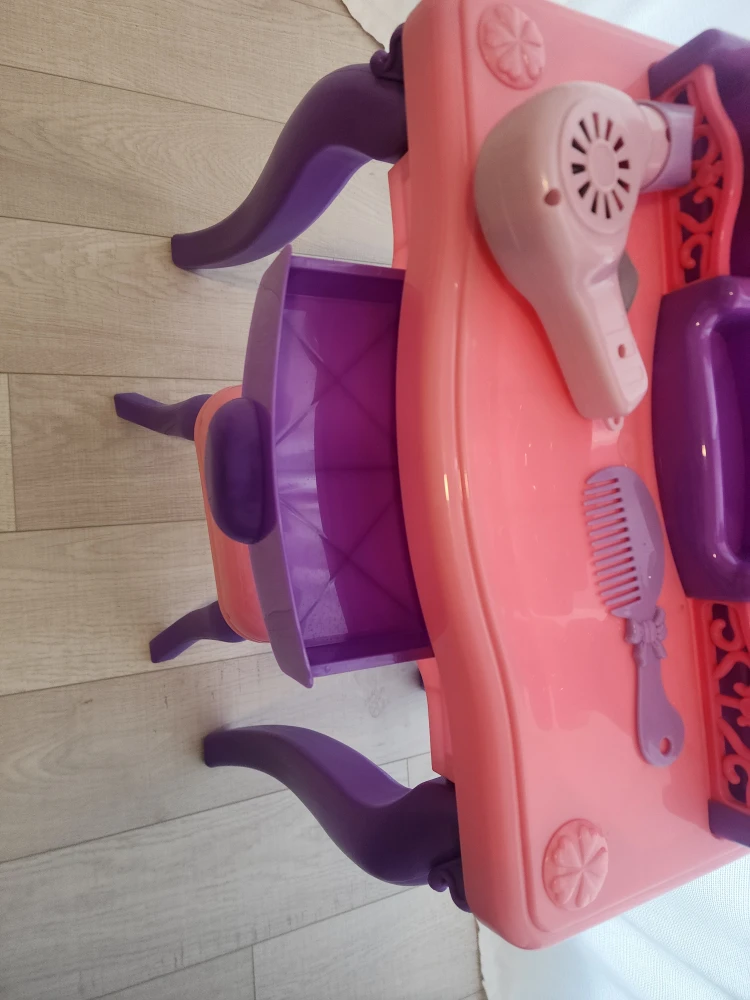 Kids Pink & Purple Vanity Table with Accessories - photo 3
