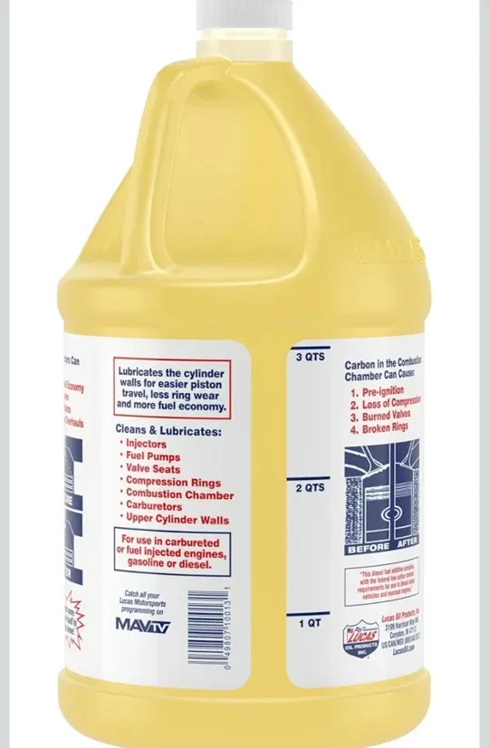 Lucas Oil Upper Cylinder Lubricant 3.79L (1 Gallon) image indicator(5)