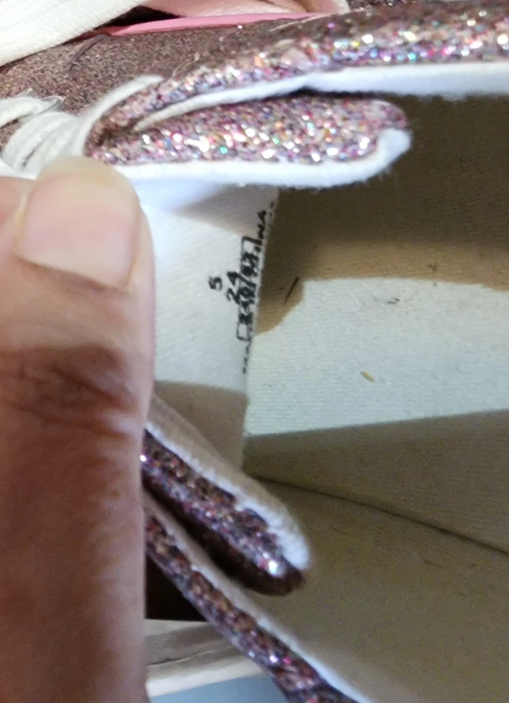 Used Old Navy Glitter Sneakers - Size 5 - photo 3
