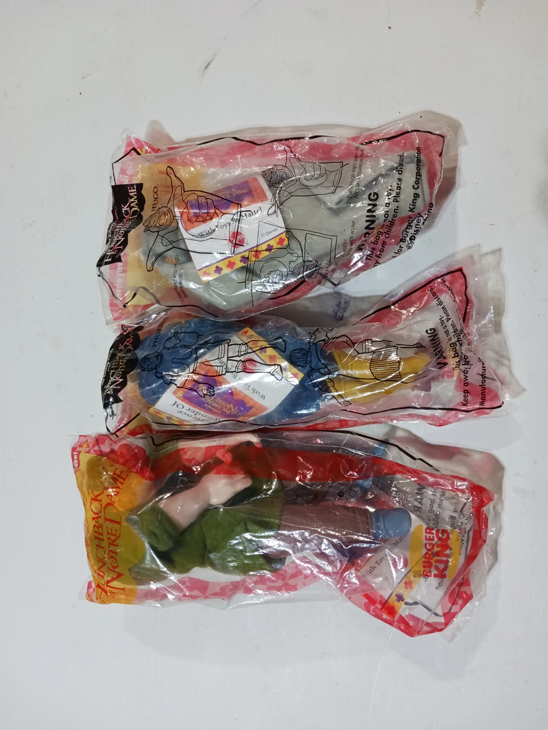 Burger King Hunchback of Notre Dame Toys
