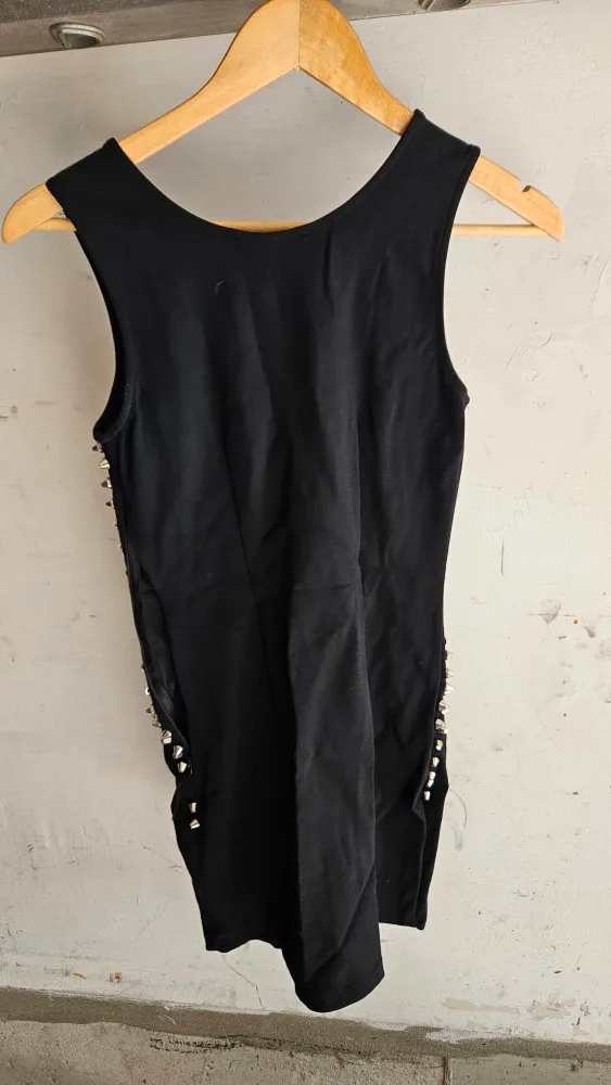 Forever 21 Black Studded Dress - Size S image indicator(2)