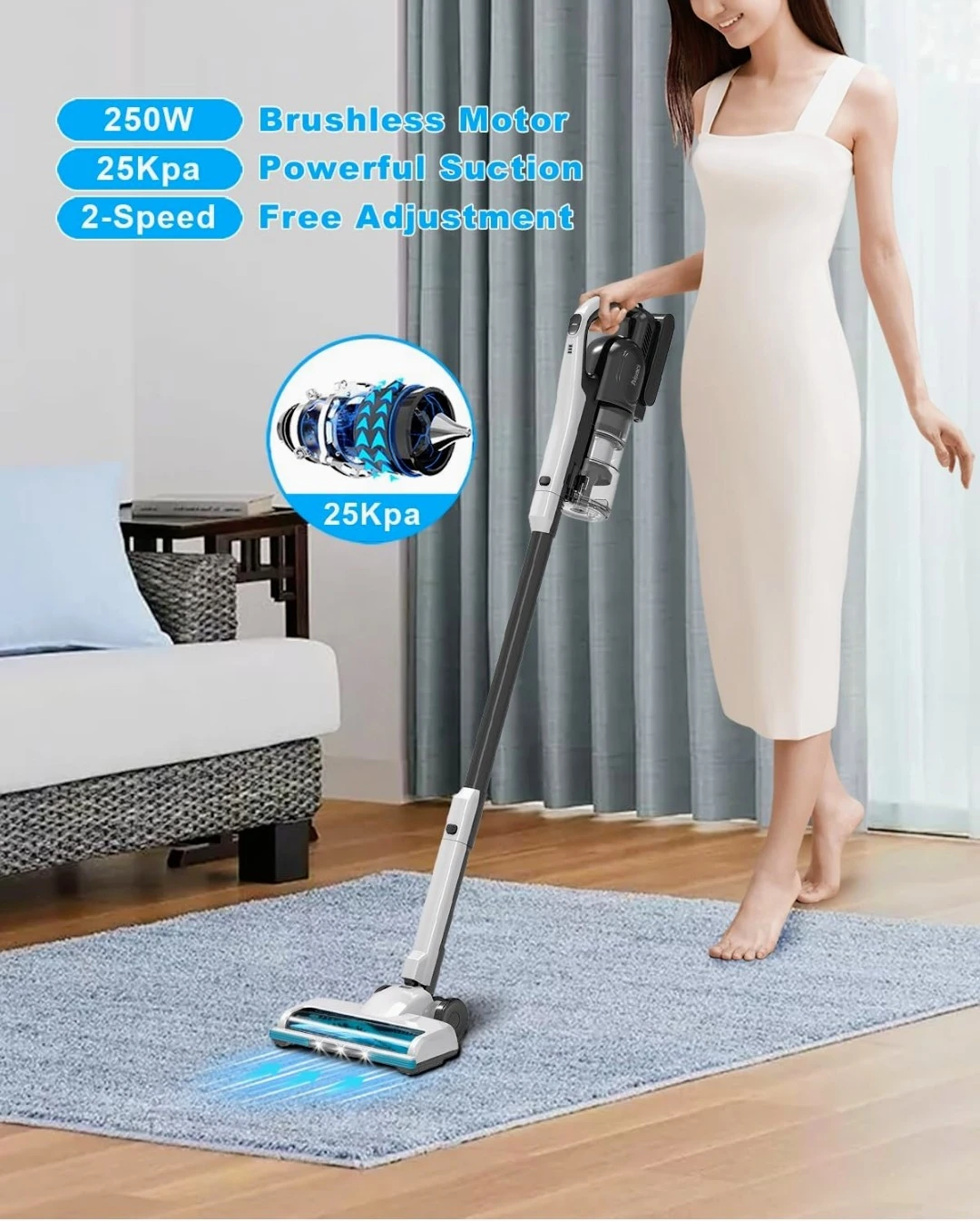 Cordless Stick Vacuum Cleaner, Lightweight - photo 5