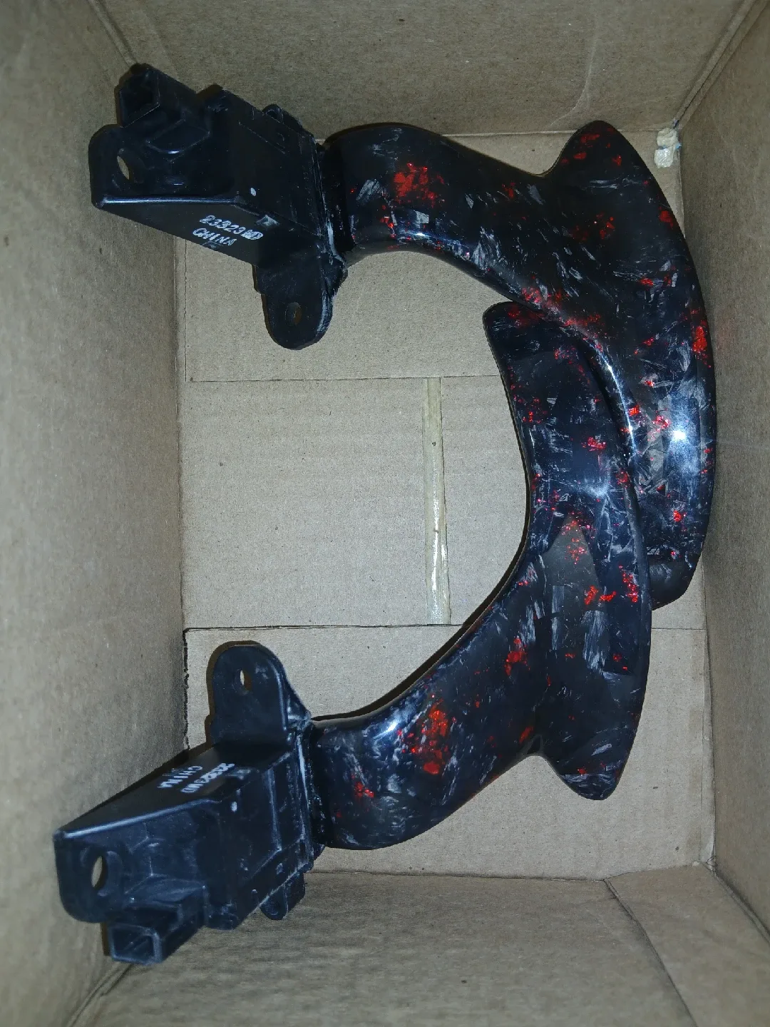 Q50 forged carbon w/ red metallic flake paddle shifters image indicator(4)