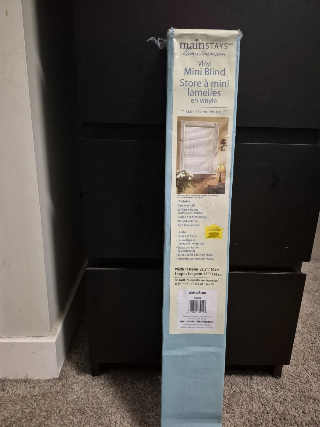 Mainstays Vinyl Mini Blind - 23.5" x 45"