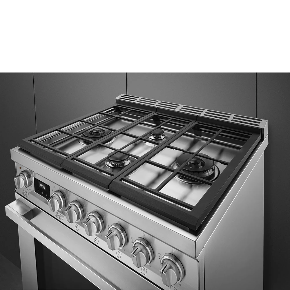 NEW Smeg 30" Portofino Dual Fuel Stove True Convection Range - photo 4