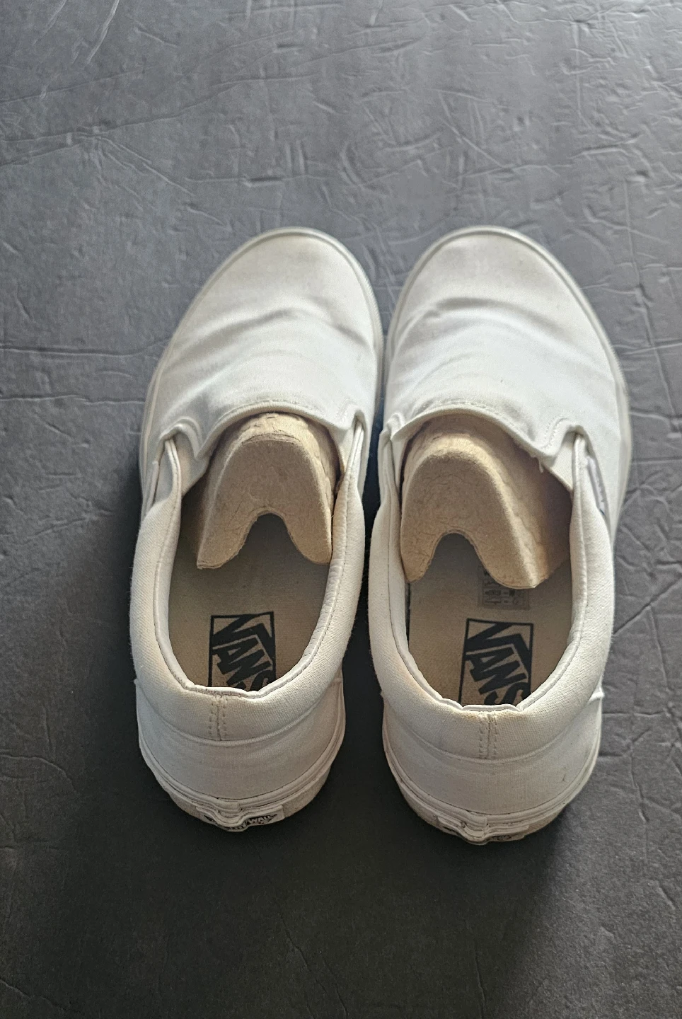 Vans Classic Slip-On White Canvas Shoes unisex Men's size 8.5. - photo 3