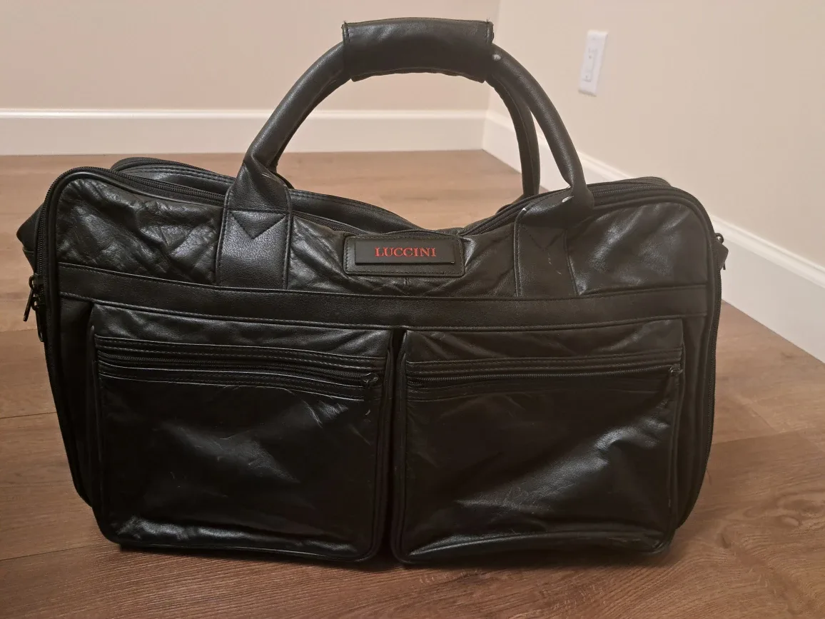 Luccini Black Leather Briefcase