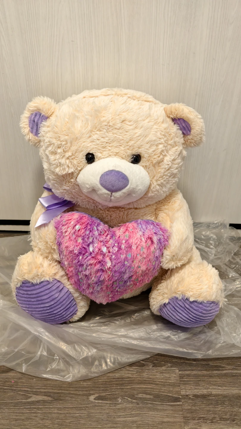 Teddy Bear with Heart [XL Lavender]
