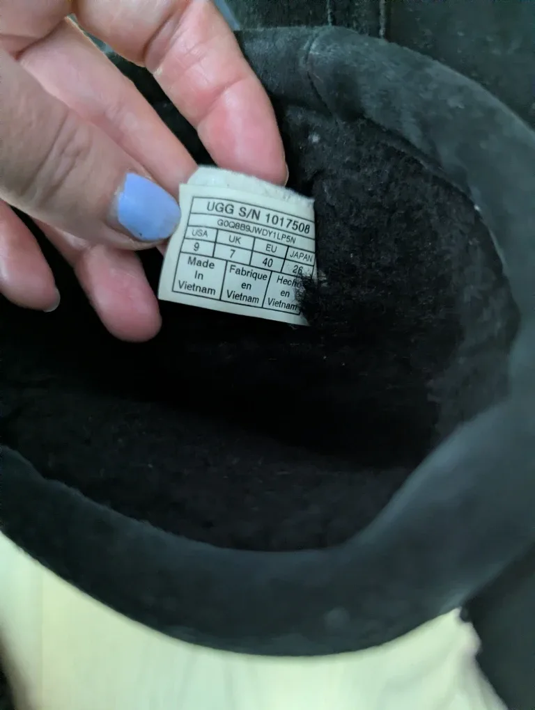 UGG Black Suede Winter Boots - Size 9 image indicator(2)