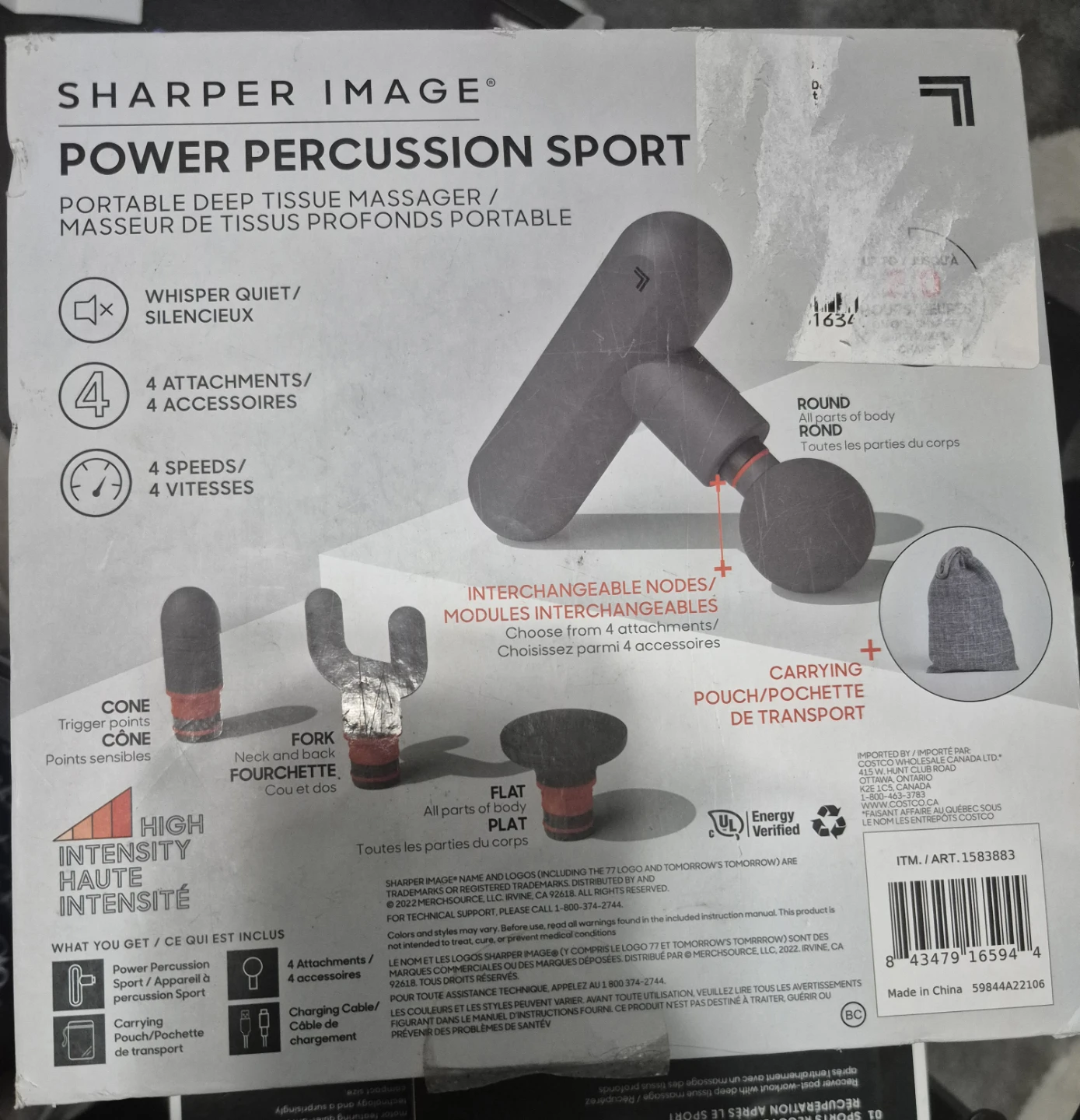 Sharper Image Power Percussion Sport Massager - New