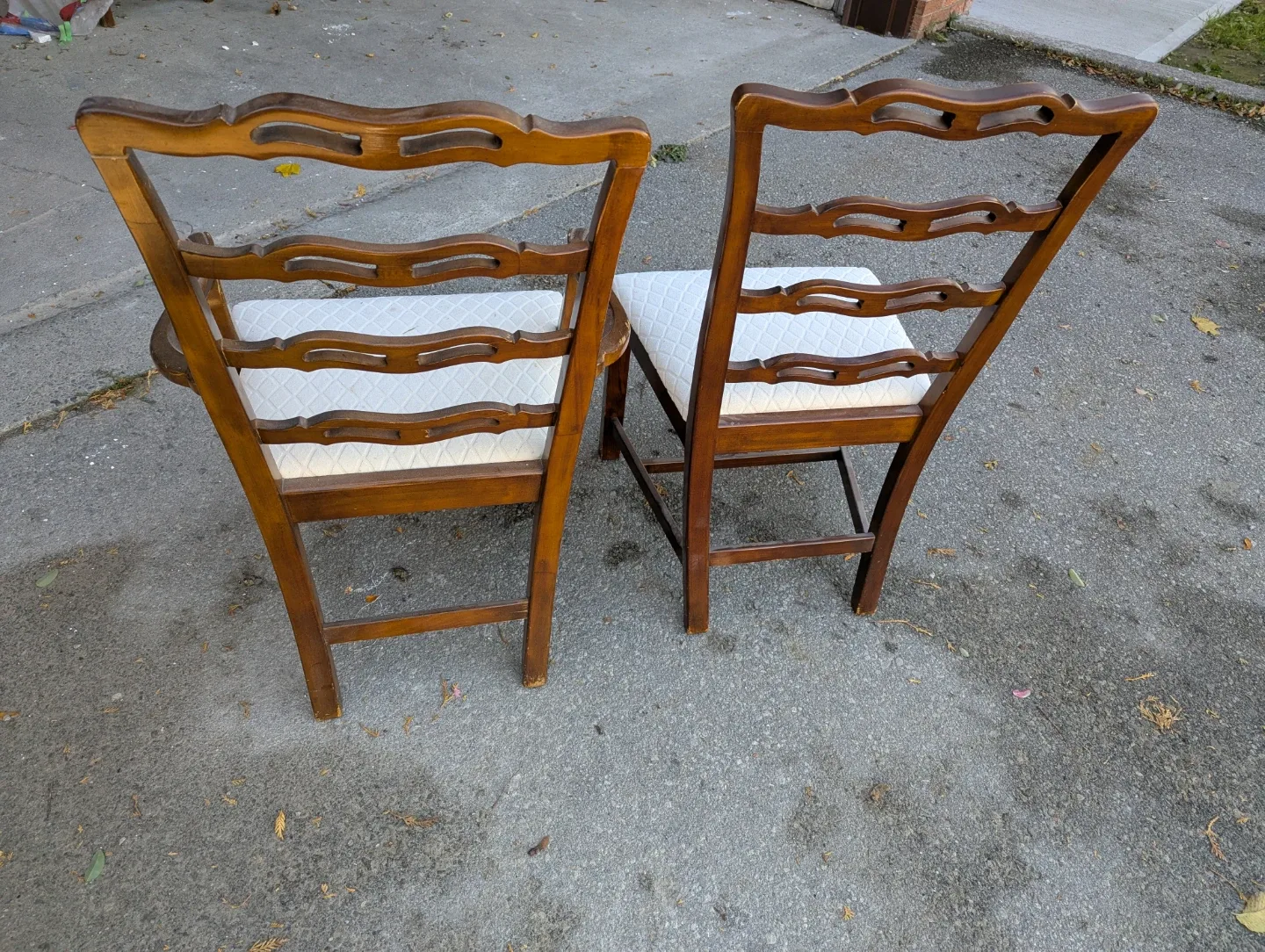 Pair of Antique Wooden Dining Chairs