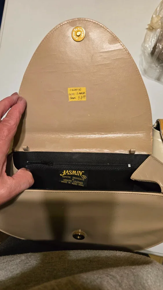 JASMIN Genuine Snakeskin Clutch