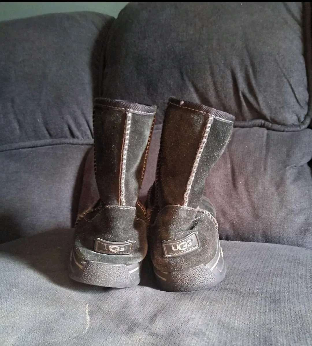 UGG Black Suede Boots - Women's Size 3 image indicator(2)