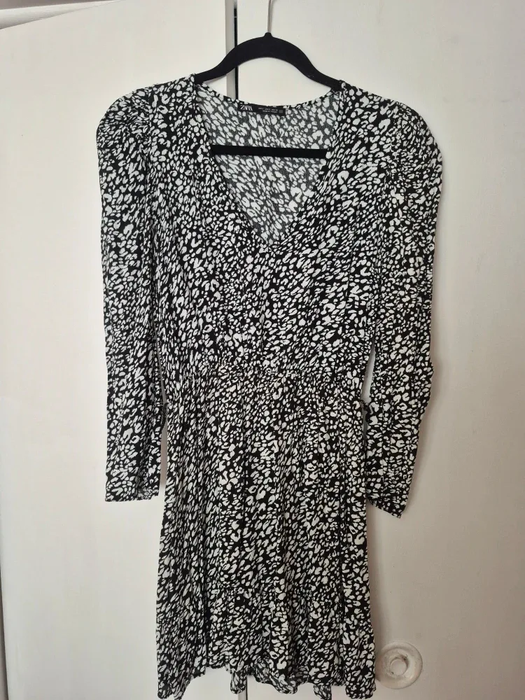 Zara Black & White Print Dress - Size S