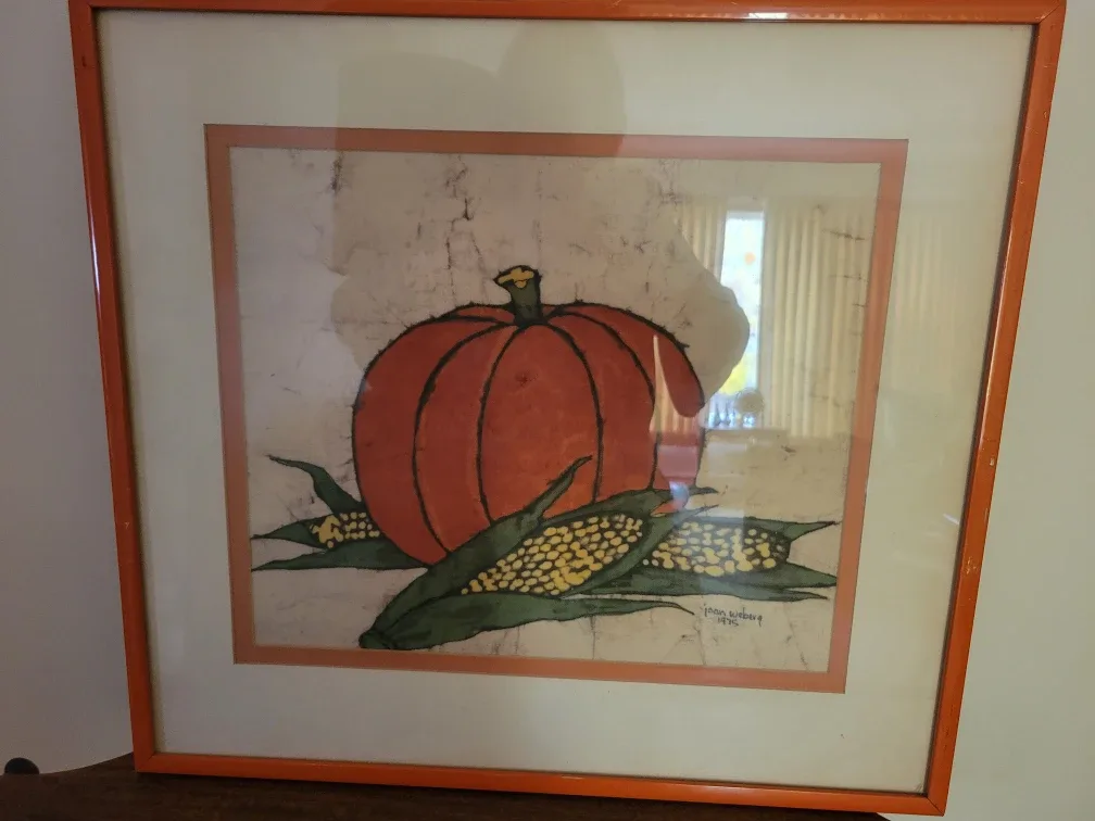 Framed Pumpkin & Corn Art Print