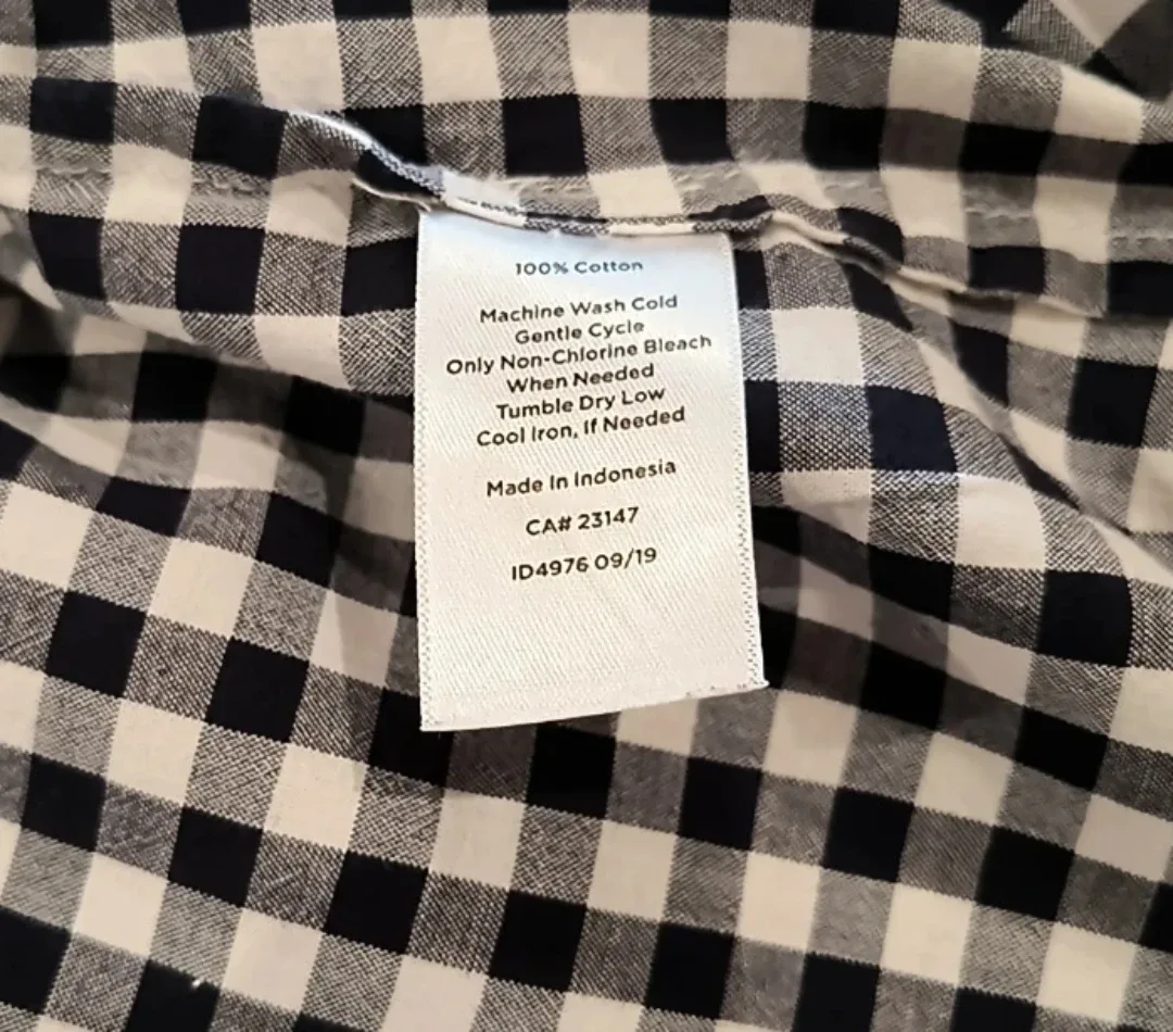 Talbots Black & White Gingham Button-Down Shirt image indicator(7)