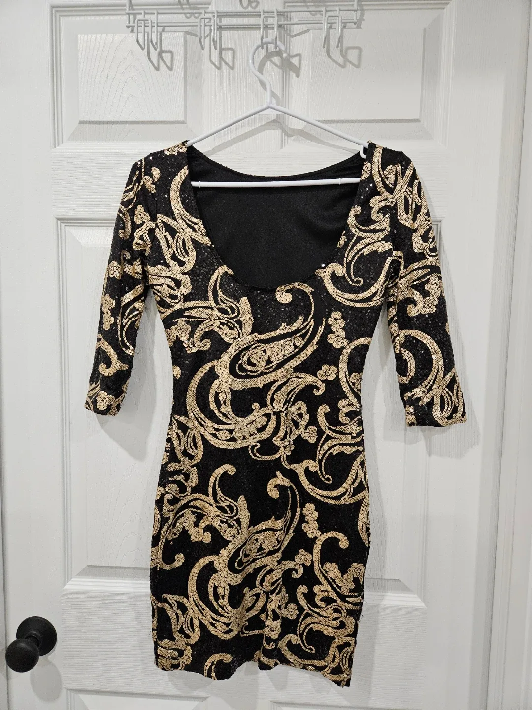 Black & Gold Dress - Size Small image indicator(2)