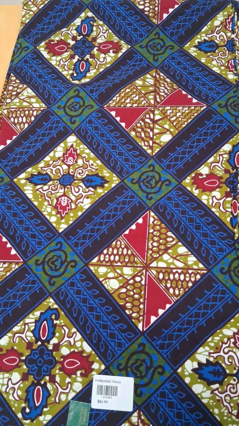 Vlisco Hollandais Wax Block Print Fabric image indicator(2)