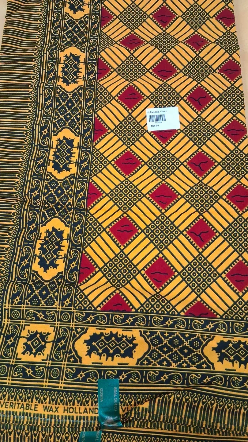 Vlisco Hollandais Wax Block Print Fabric image indicator(3)
