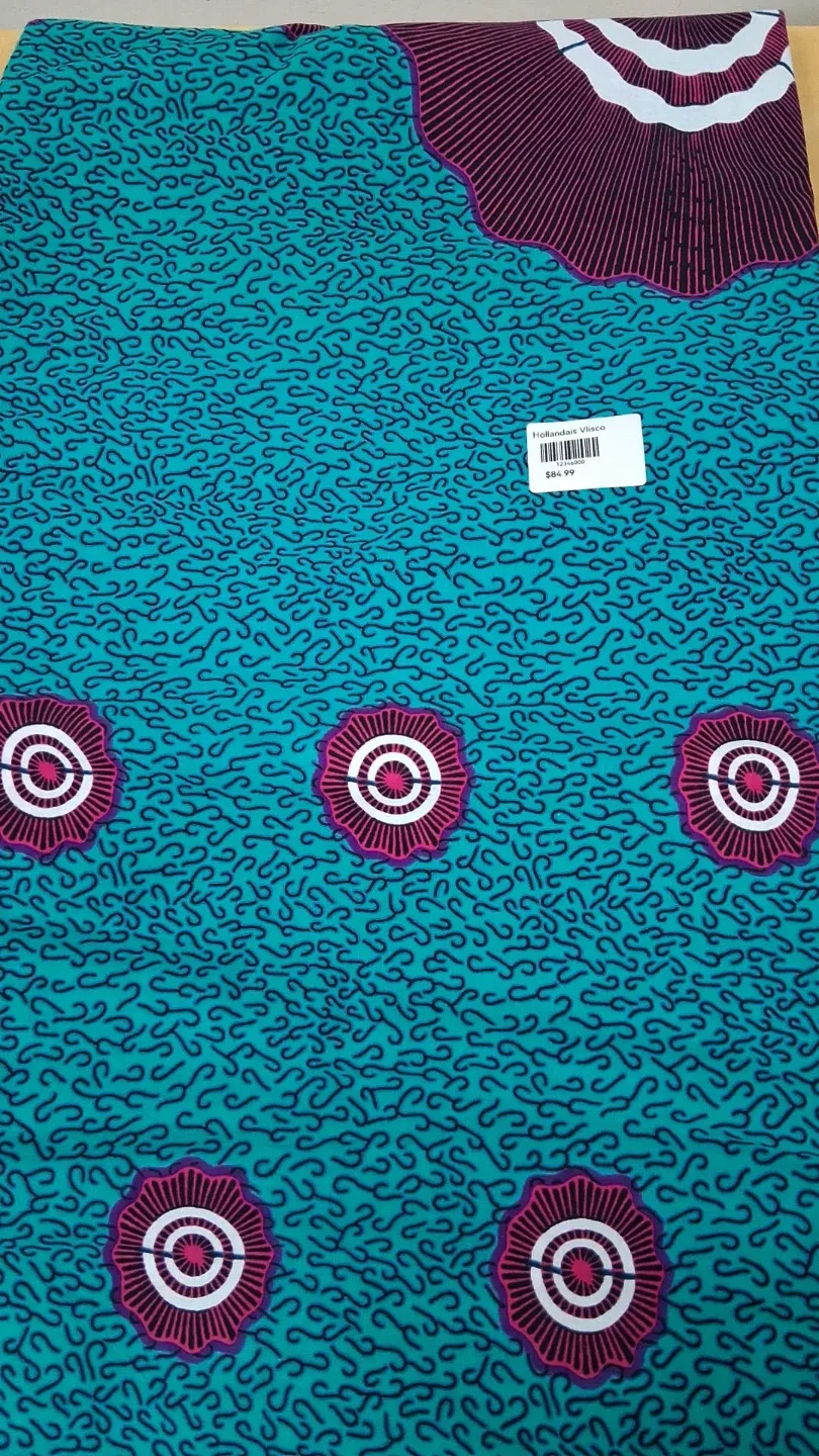 Vlisco Hollandais Wax Block Print Fabric image indicator(8)