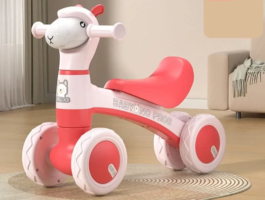BABY NO PROB Balance Bike - Pink & White