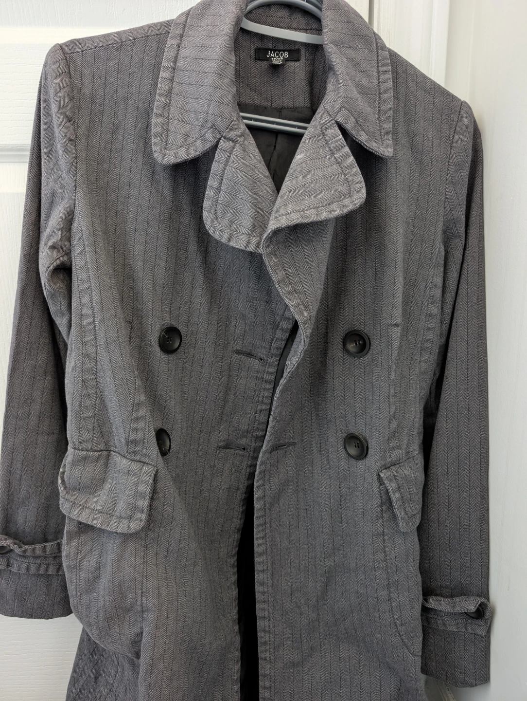 Jacob Grey Trench Coat - Size XS - photo 2