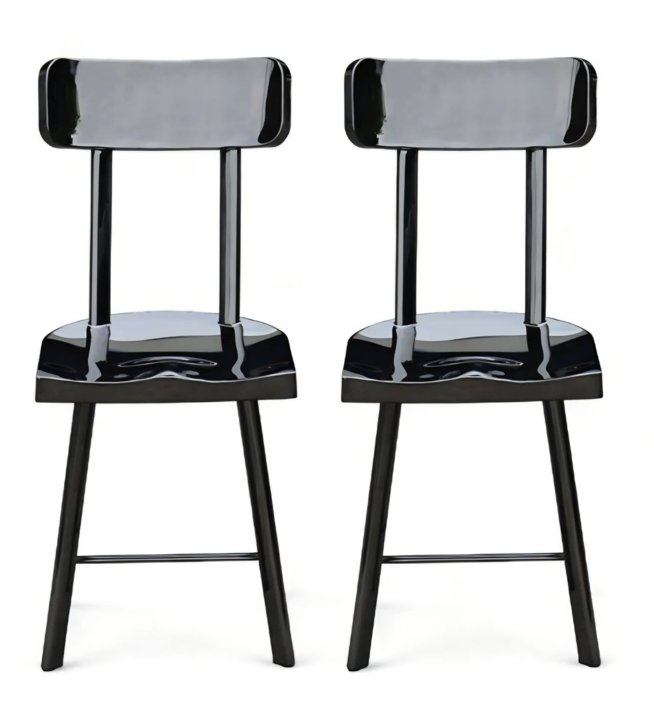 Black Stainless Steel Bohemian Dining Chairs - photo 3