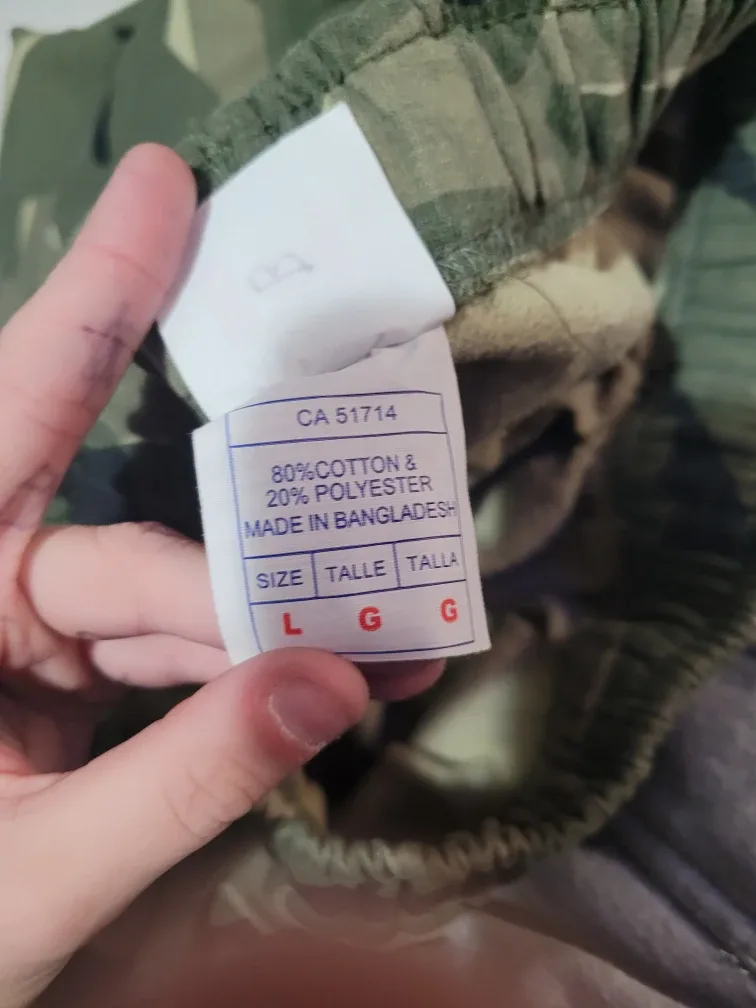 Cotton Best Camo Sweatpants - Size Large image indicator(4)