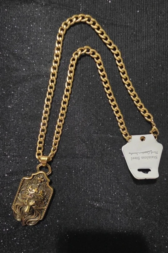 Stainless Steel Gold Chain Necklace - photo 3