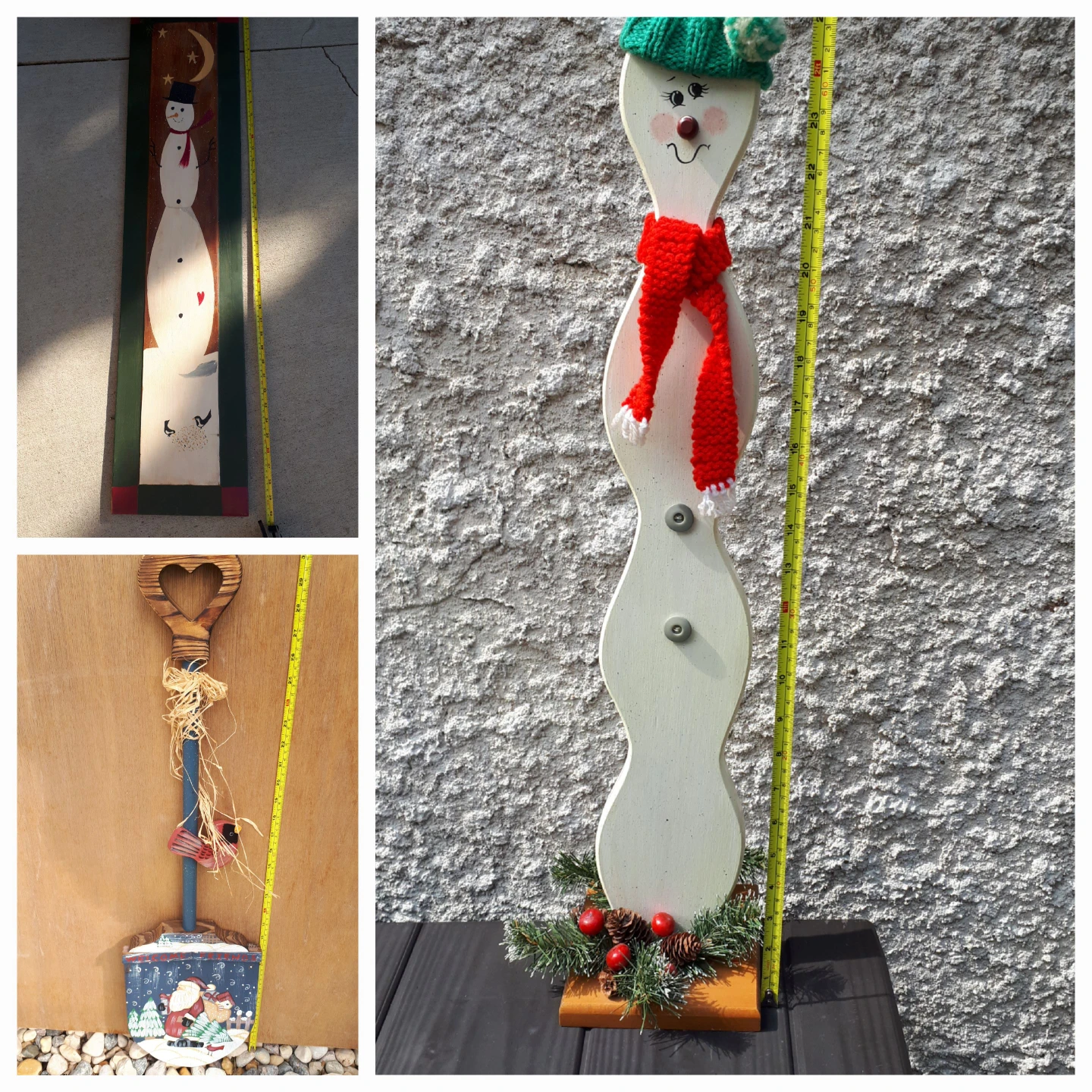 Handcrafted Snowman Decor - 23-29 Inches