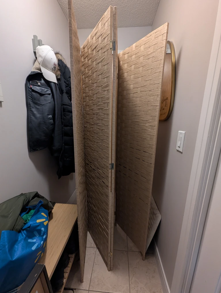 Woven Room Divider Screen - photo 2