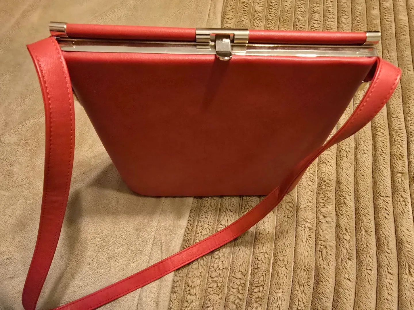 Red Handbag with Gold Hardware image indicator(7)