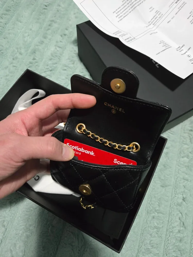 Chanel Black Mini Flap Bag with Chain image indicator(5)