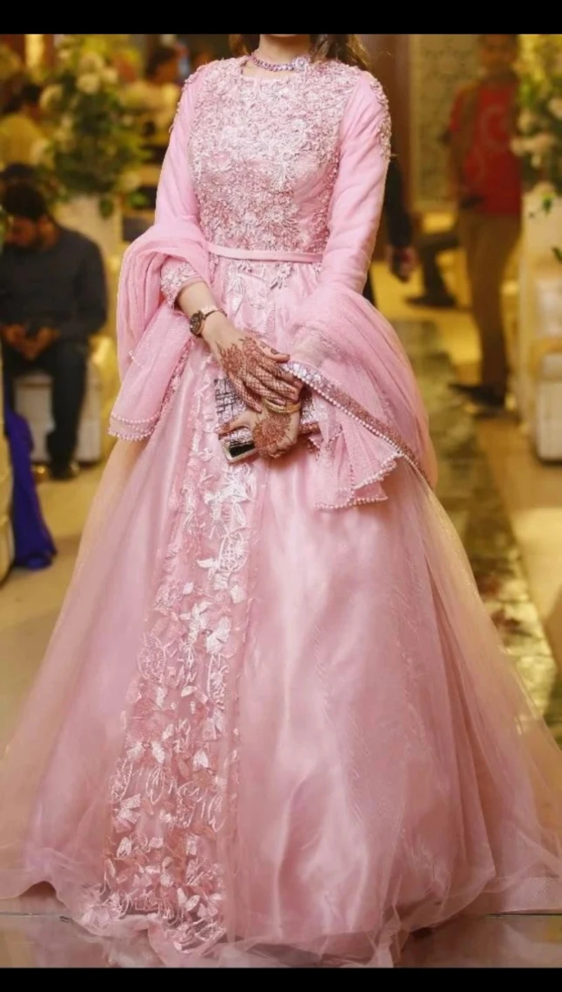 Pink Embroidered Gown