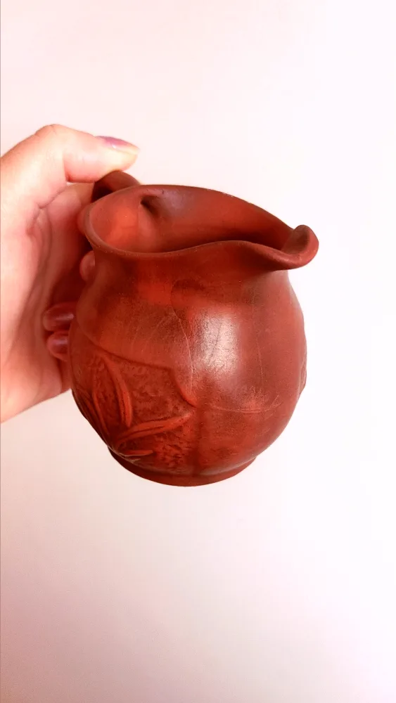 Brown Clay Pottery Pitcher image indicator(4)
