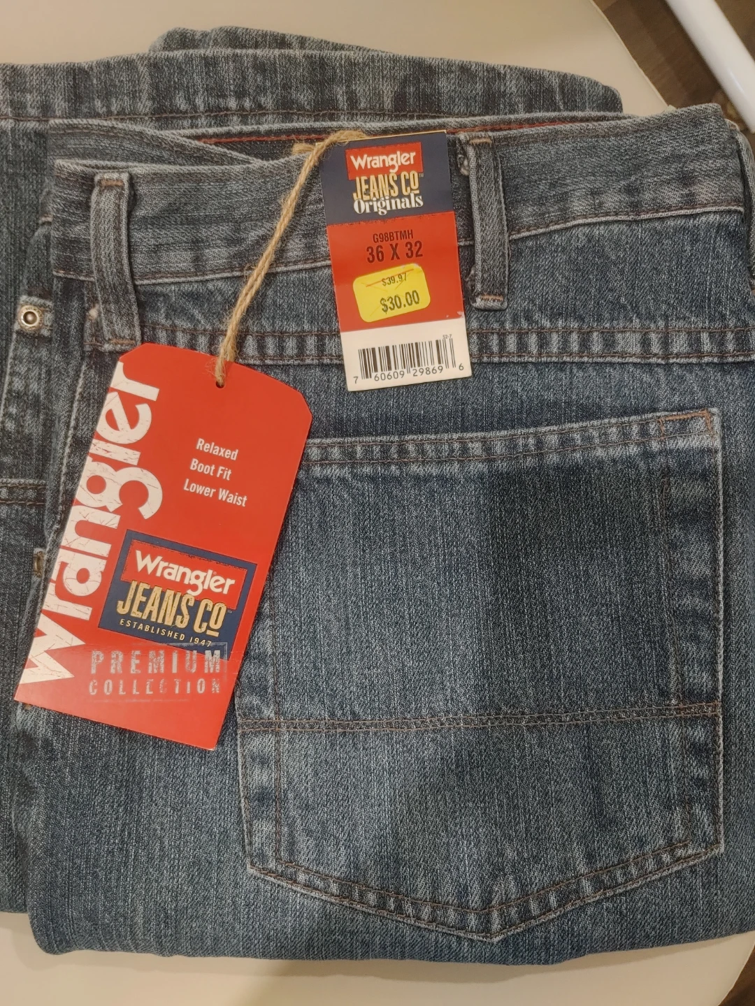 🥕BRAND NEW WRANGLER  ORIGINALS DENIM JEANS MENS 36X32