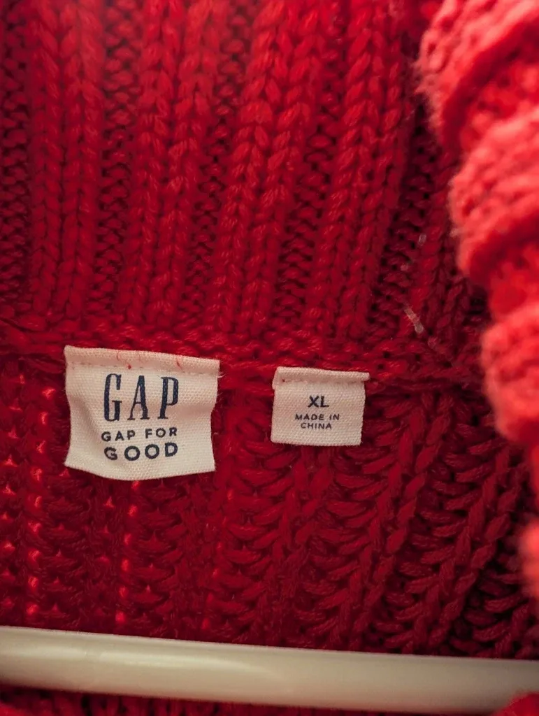 GAP Red Knit Turtleneck Sweater - XL