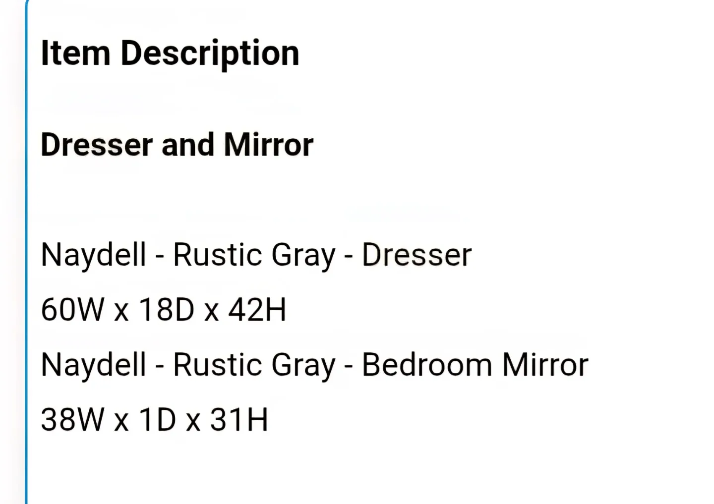 Ashley Naydell Queen Bed with Dresser & Mirror image indicator(6)