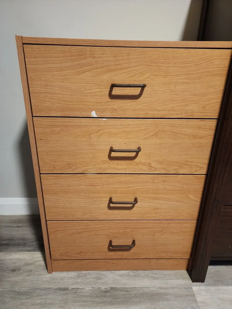 Wooden 4-Drawer Dresser