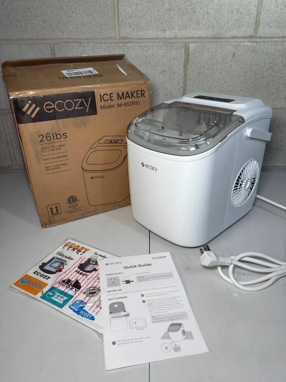 ecozy Portable Ice Maker Countertop, White image indicator(2)