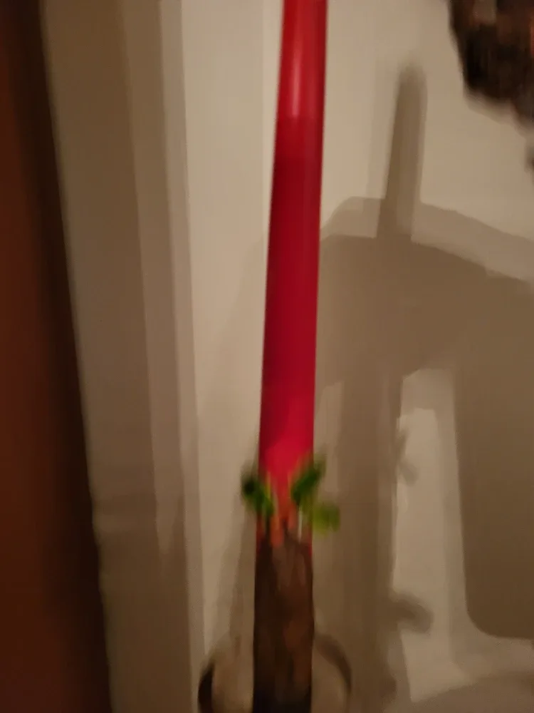 Silver Candle Holder with Red Candle image indicator(5)